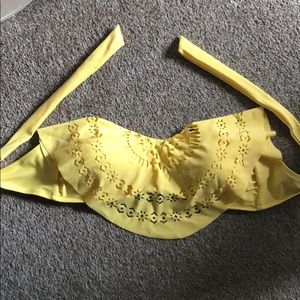 Jessica Simpson Yellow Strapless Swimsuit Top